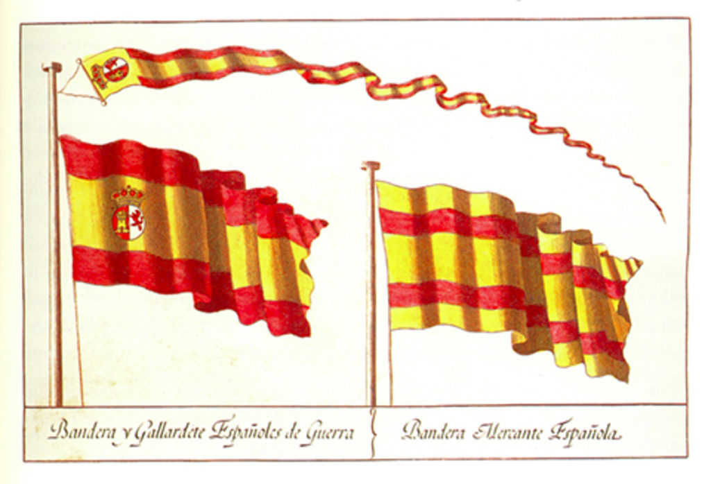 Design of the Spanish flag from 1785.