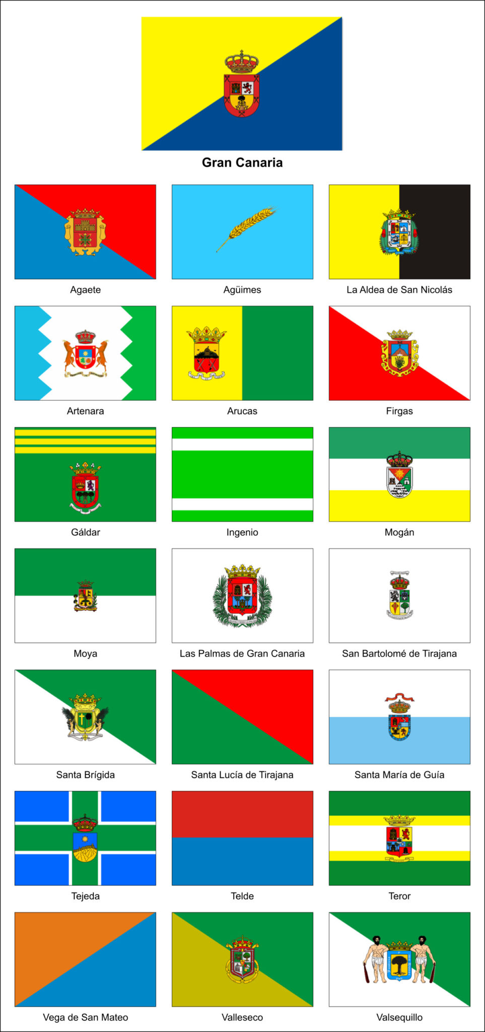 Flags Of Gran Canaria Canaria Guide   Flag Spain Gran Canaria 963x2048 